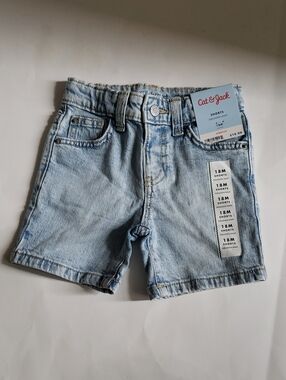 Cat & Jack Light Wash Denim Shorts - Light Blue